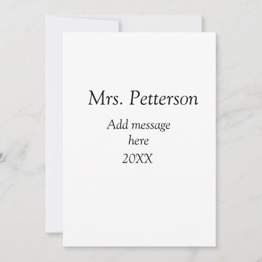 新学期の先生への感謝の気持ちを伝える クラスの1年を振り返る 招待状 (正面)