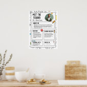 新学期の先生紹介 フライヤー 現代的なデザイン ポスター (キッチン)