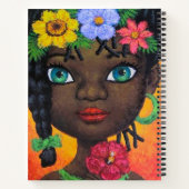 新学期の名前とテーマがかわいいガーリー ノートブック (裏面)