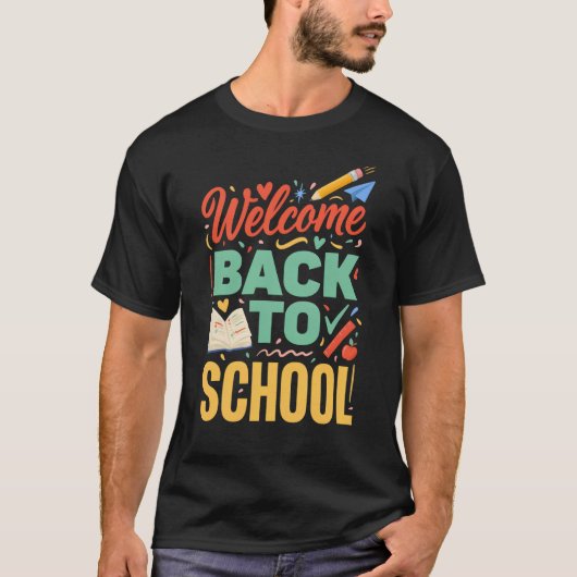 新学期の始まり | 先生と生徒の仲間たち Tシャツ (正面)