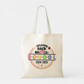新学期の始まり – 楽しくカラフルな教室 トートバッグ (裏面)