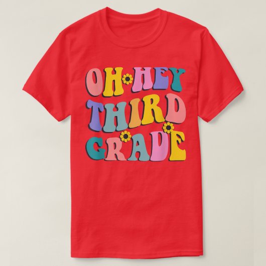 新学期の学生先生オhey三年生 tシャツ (デザイン正面)