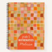 新学期の数学を学ぶ子供たち ノートブック (正面)