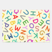 新学期の文字と数字セット3 ラッピングペーパーシート (正面3)