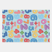 新学期の文字と数字セット3 ラッピングペーパーシート (正面)