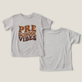 新学期の最初の日Pre-K Preschool Groovy (デザイン正面&裏面)