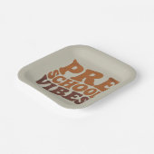 新学期の最初の日Pre-K Preschool Groovy ペーパープレート (傾斜あり)