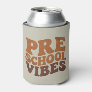 新学期の最初の日Pre-K Preschool Groovy 缶クーラー