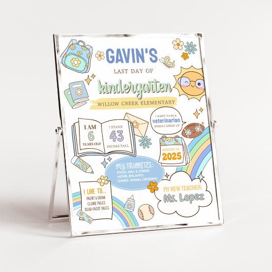 新学期の最終日のボード記号 ポスター