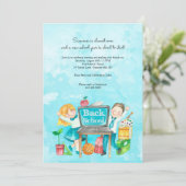 新学期の水彩画 招待状 (スタンド正面)