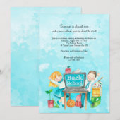 新学期の水彩画 招待状 (正面/裏面)