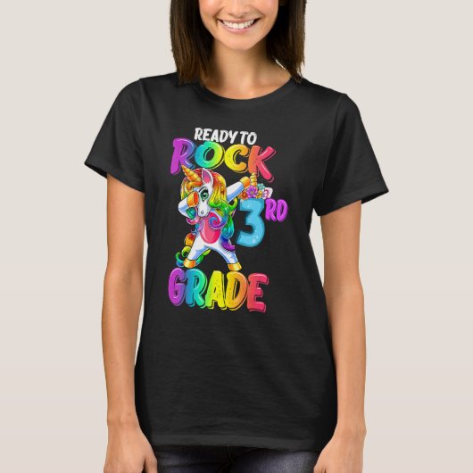 新学期の準備ができて3年生ダビングユニ Tシャツ (正面)