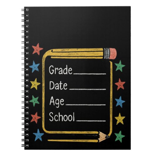 新学期の看板 | 入学初日のサイン ノートブック (正面)