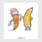 新学期の贈りおもしろい物 シール (シート)