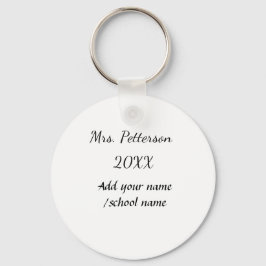 新学期の追加先生名の年度学校名 キーホルダー