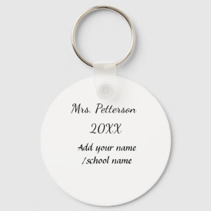 新学期の追加先生名の年度学校名 キーホルダー