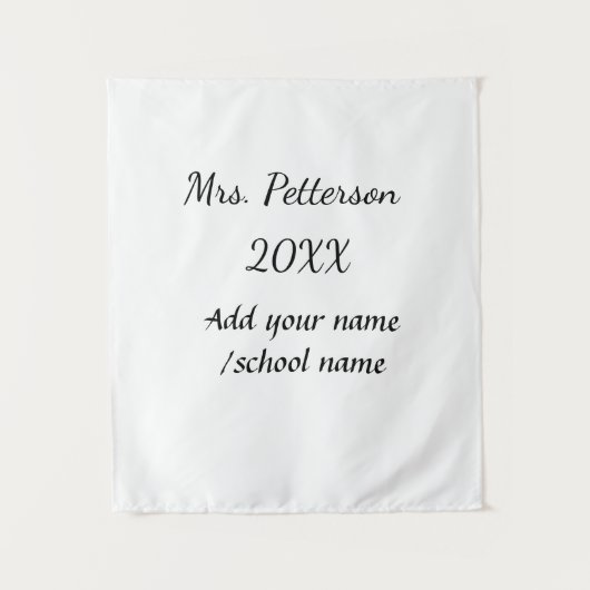 新学期の追加先生名の年度学校名 タペストリー (正面)