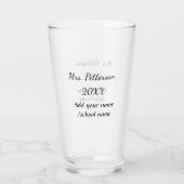 新学期の追加先生名の年度学校名 タンブラーグラス (裏面)