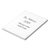 新学期の追加先生名の年度学校名 ノートパッド (回転)