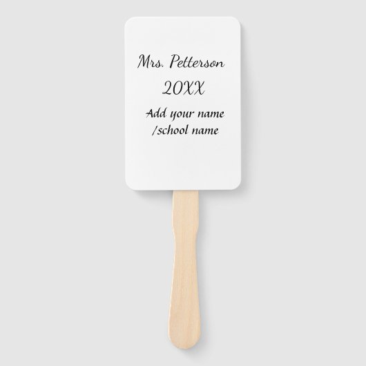 新学期の追加先生名の年度学校名 ハンドファン (正面)