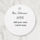 新学期の追加先生名の年度学校名 フェイバータグ (裏面)