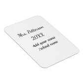 新学期の追加先生名の年度学校名 マグネット (右側)