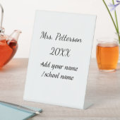 新学期の追加先生名の年度学校名 台座サイン (インサイチュ)