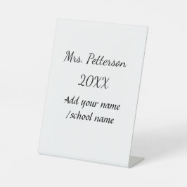 新学期の追加先生名の年度学校名 台座サイン