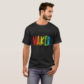 新学期の違いメーカー先生学生W Tシャツ (正面フル)