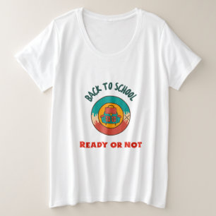 新学期の開始 プラスサイズTシャツ