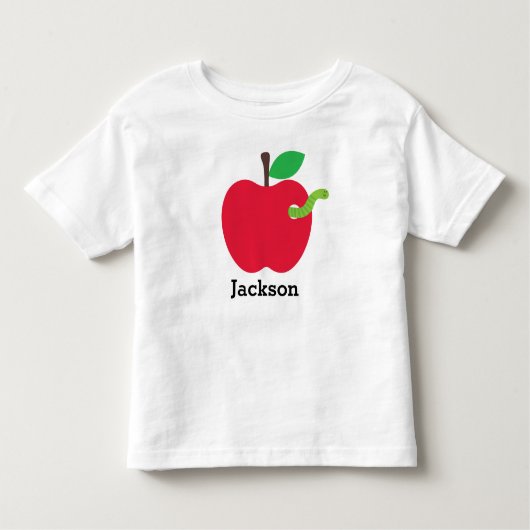 新学期のAppleのパーソナライズなワイシャツ トドラーTシャツ (正面)