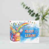 新学期はがき ポストカード (スタンド正面)