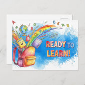 新学期はがき ポストカード (正面/裏面)