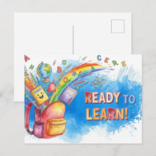 新学期はがき ポストカード (正面/裏面)