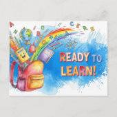 新学期はがき ポストカード (正面)