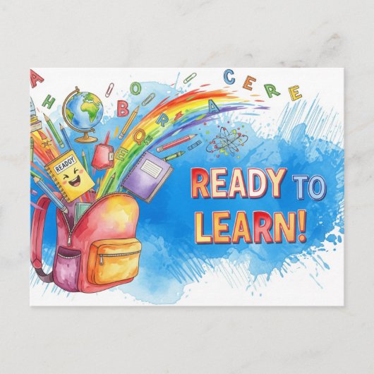 新学期はがき ポストカード (正面)