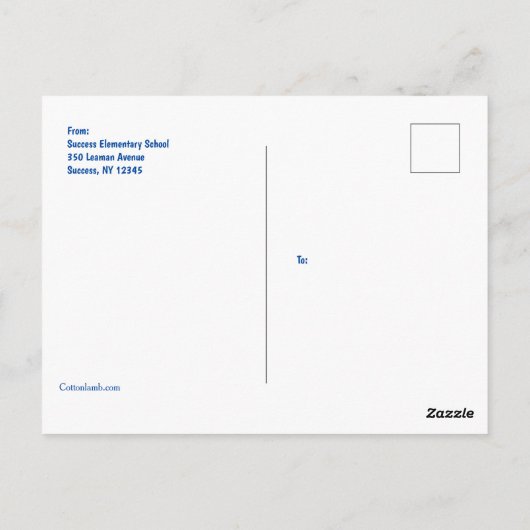 新学期はがき ポストカード (裏面)