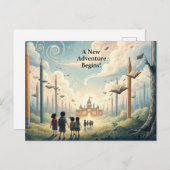 新学期はがき ポストカード (正面/裏面)