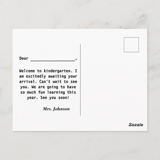 新学期はがき ポストカード (裏面)