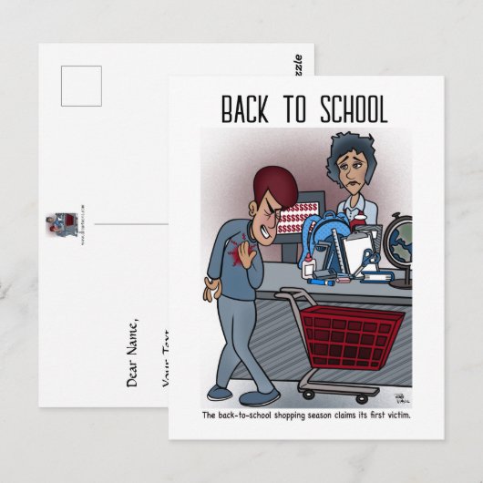 新学期はがき ポストカード (正面/裏面)