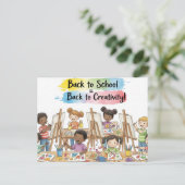 新学期はがき ポストカード (スタンド正面)