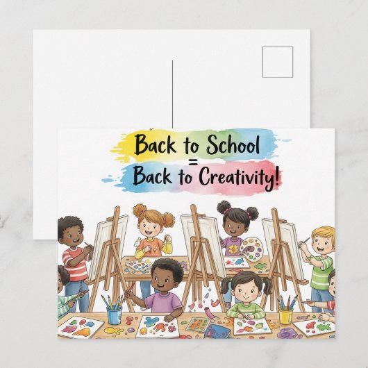 新学期はがき ポストカード (正面/裏面)