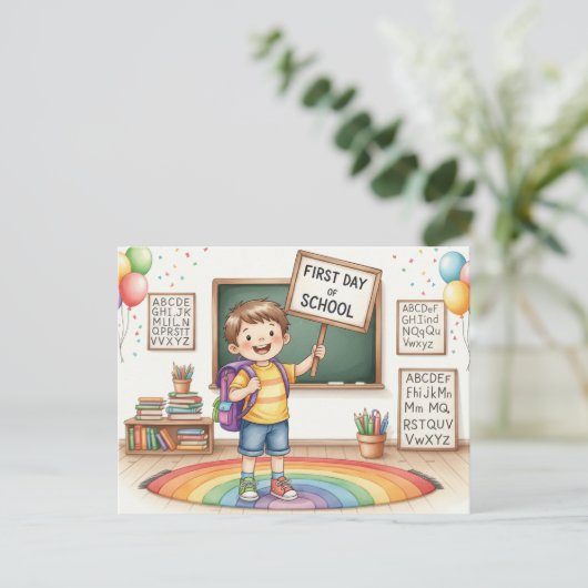 新学期はがき ポストカード (スタンド正面)