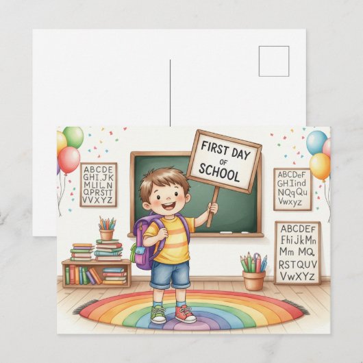 新学期はがき ポストカード (正面/裏面)