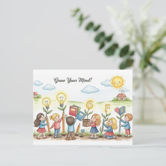 新学期はがき ポストカード (スタンド正面)