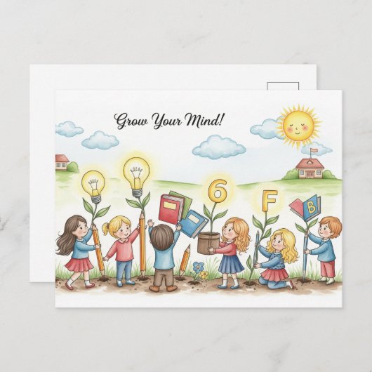 新学期はがき ポストカード (正面/裏面)