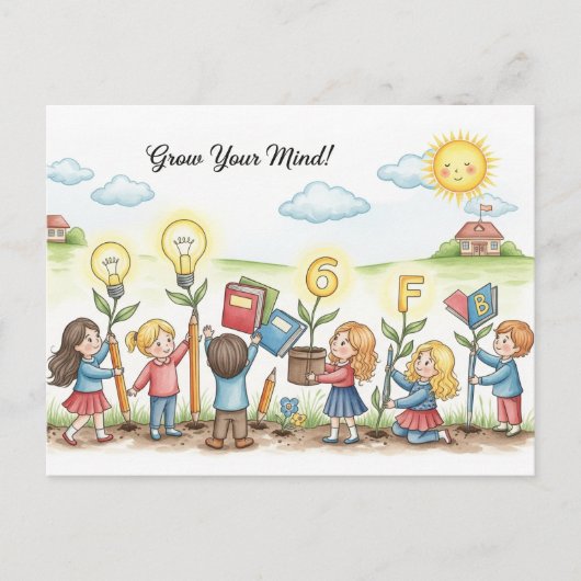 新学期はがき ポストカード (正面)