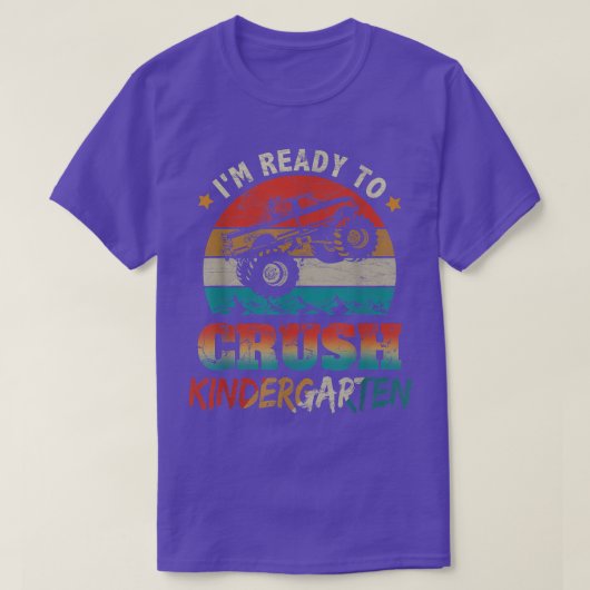 新学期は幼稚園の怪物をつぶす準備ができている Tシャツ (デザイン正面)