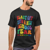 新学期への打ち上げ バックトゥスクール Tシャツ (正面)
