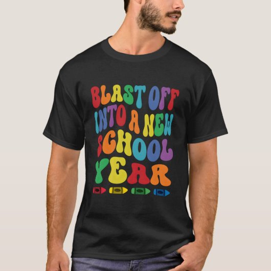 新学期への打ち上げ バックトゥスクール Tシャツ (正面)